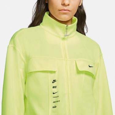  Nike Sportswear Essential Swoosh Pk Kadın Sarı Ceket