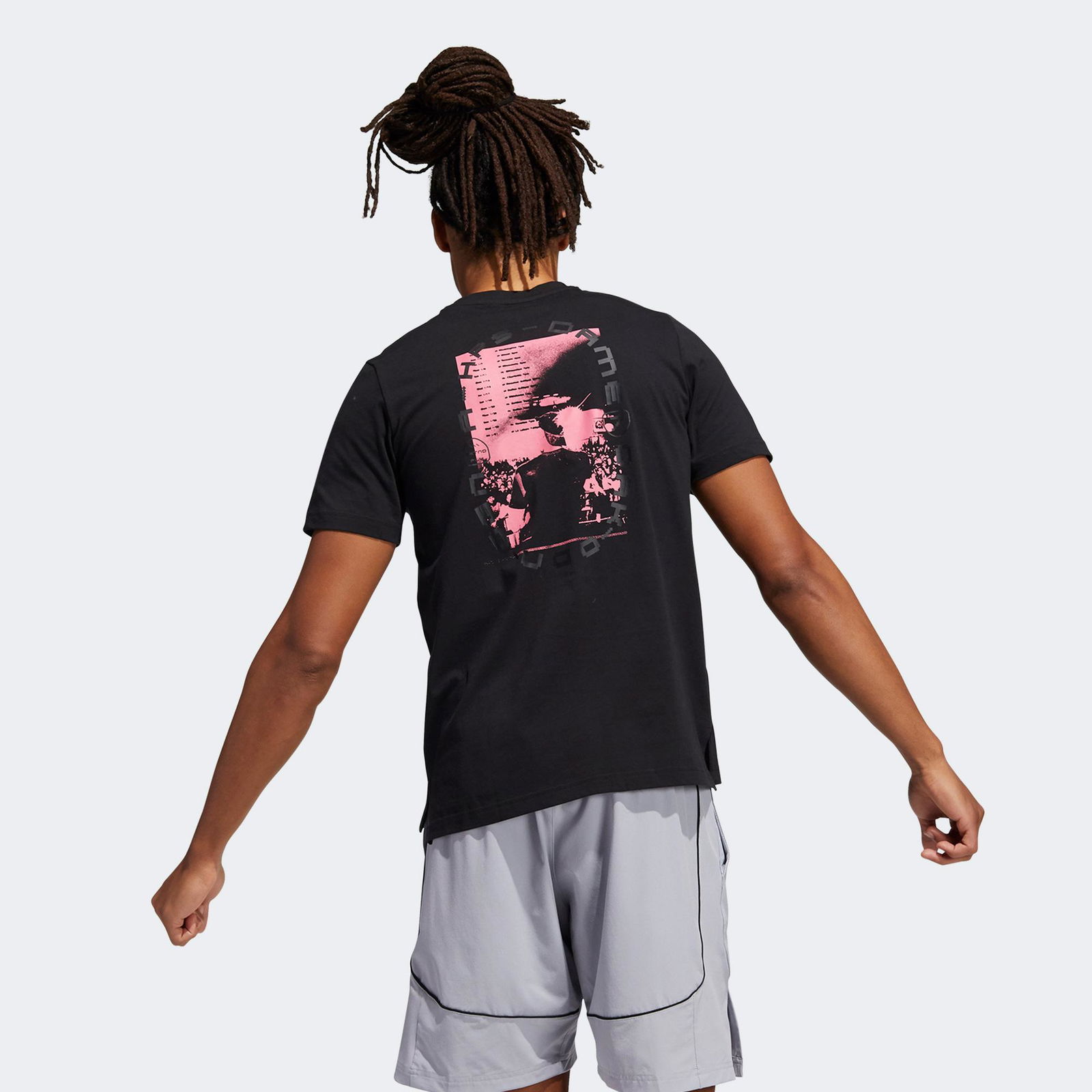 adidas Dame 7 Ep Baskılı Erkek Siyah T-shirt