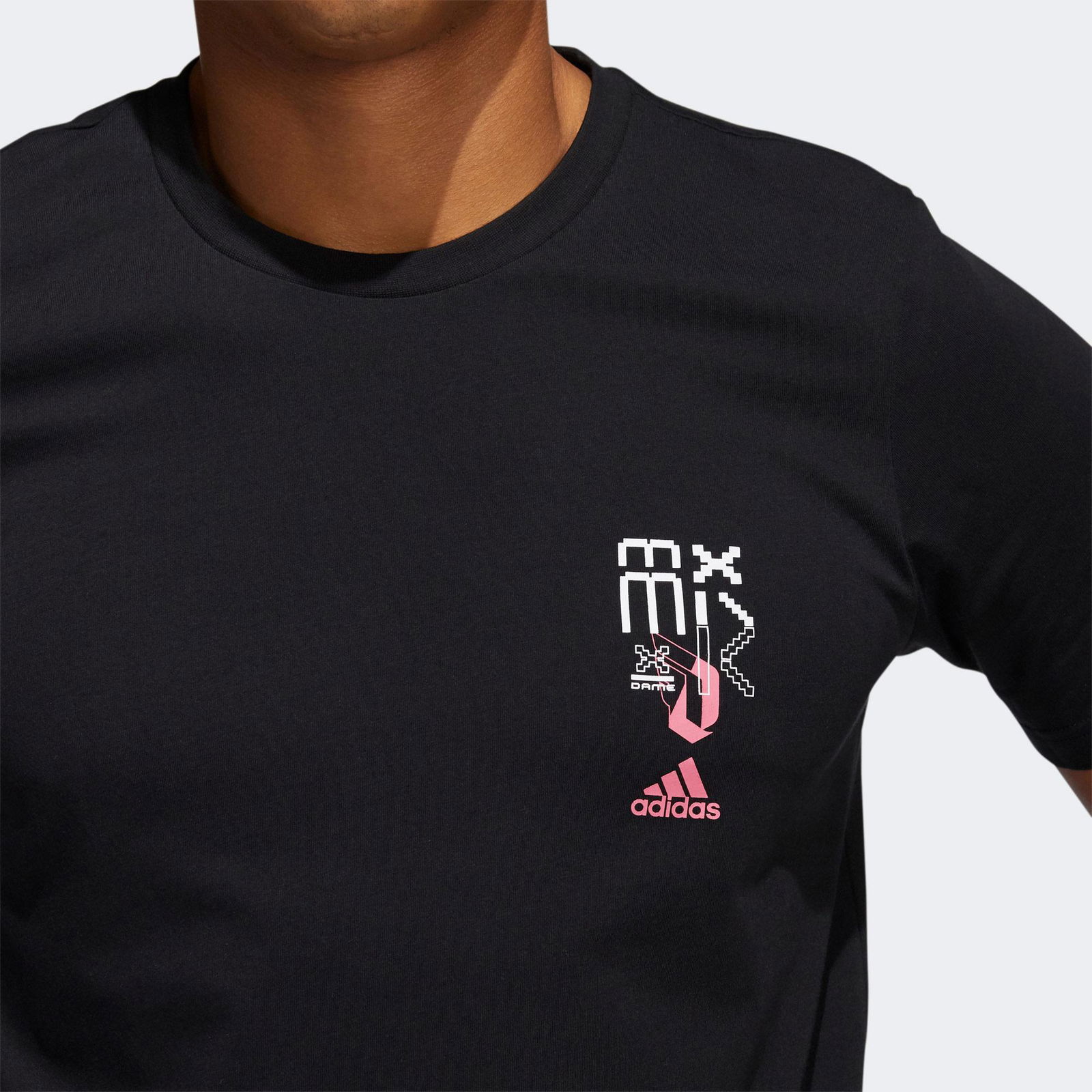 adidas Dame 7 Ep Baskılı Erkek Siyah T-shirt