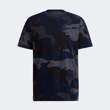  adidas Camo Erkek Lacivert Kamuflaj Desenli T-Shirt