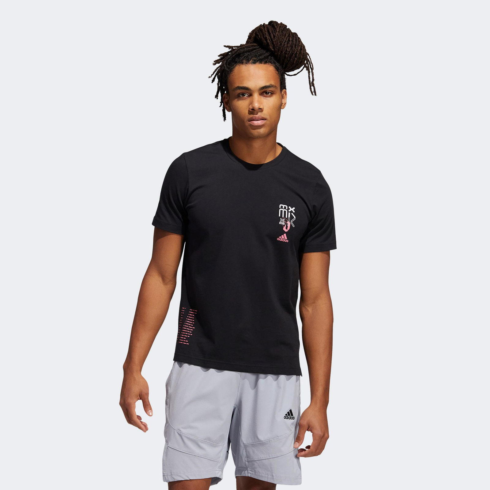 adidas Dame 7 Ep Baskılı Erkek Siyah T-shirt