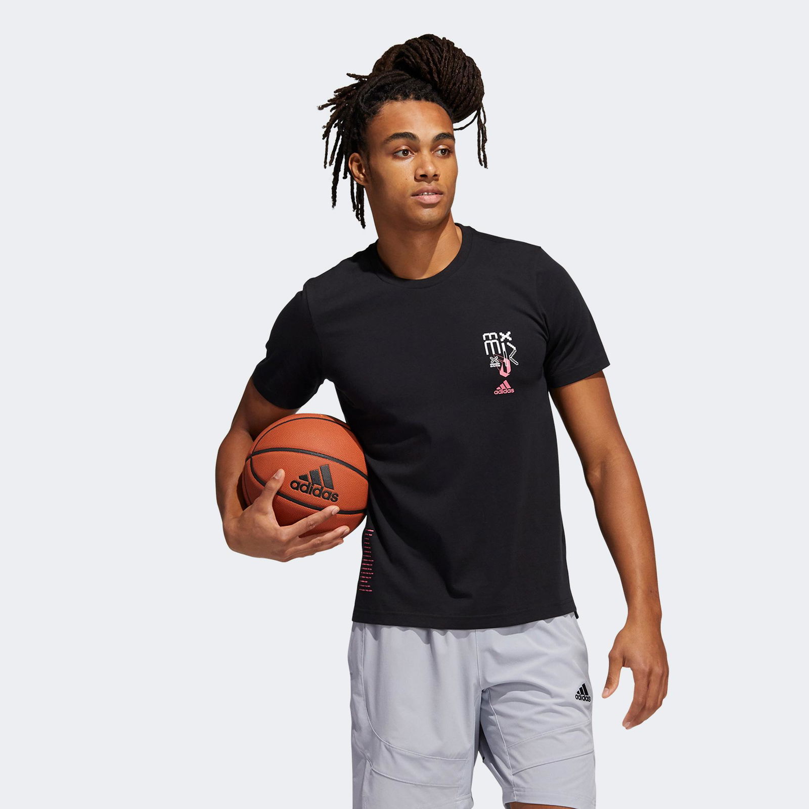 adidas Dame 7 Ep Baskılı Erkek Siyah T-shirt