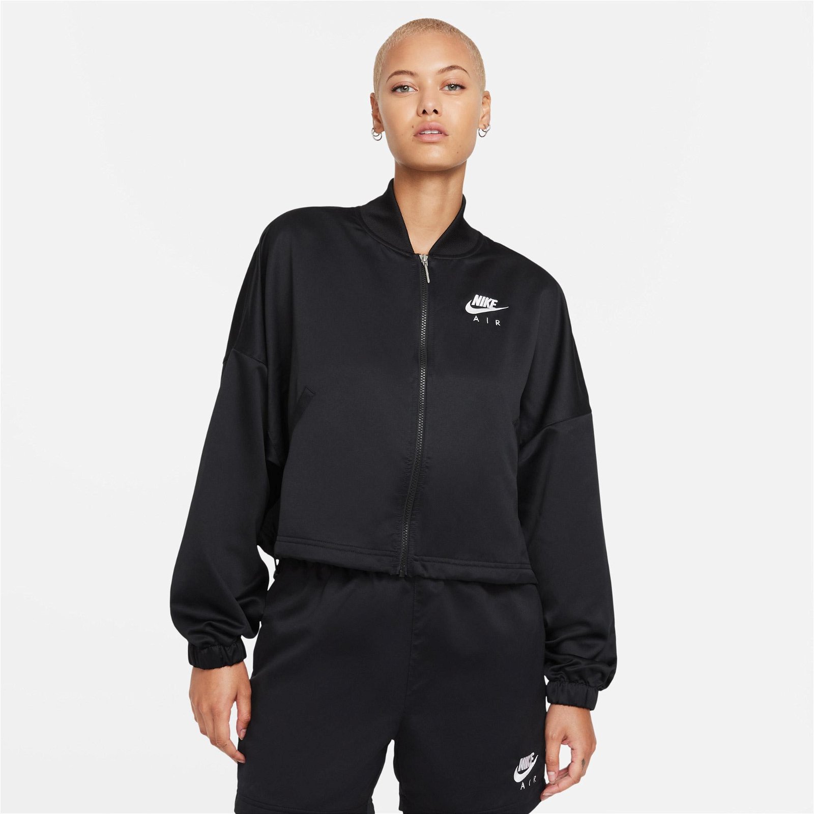 Nike Sportswear Air Woven Kadın Siyah/Gri/Gümüş Ceket