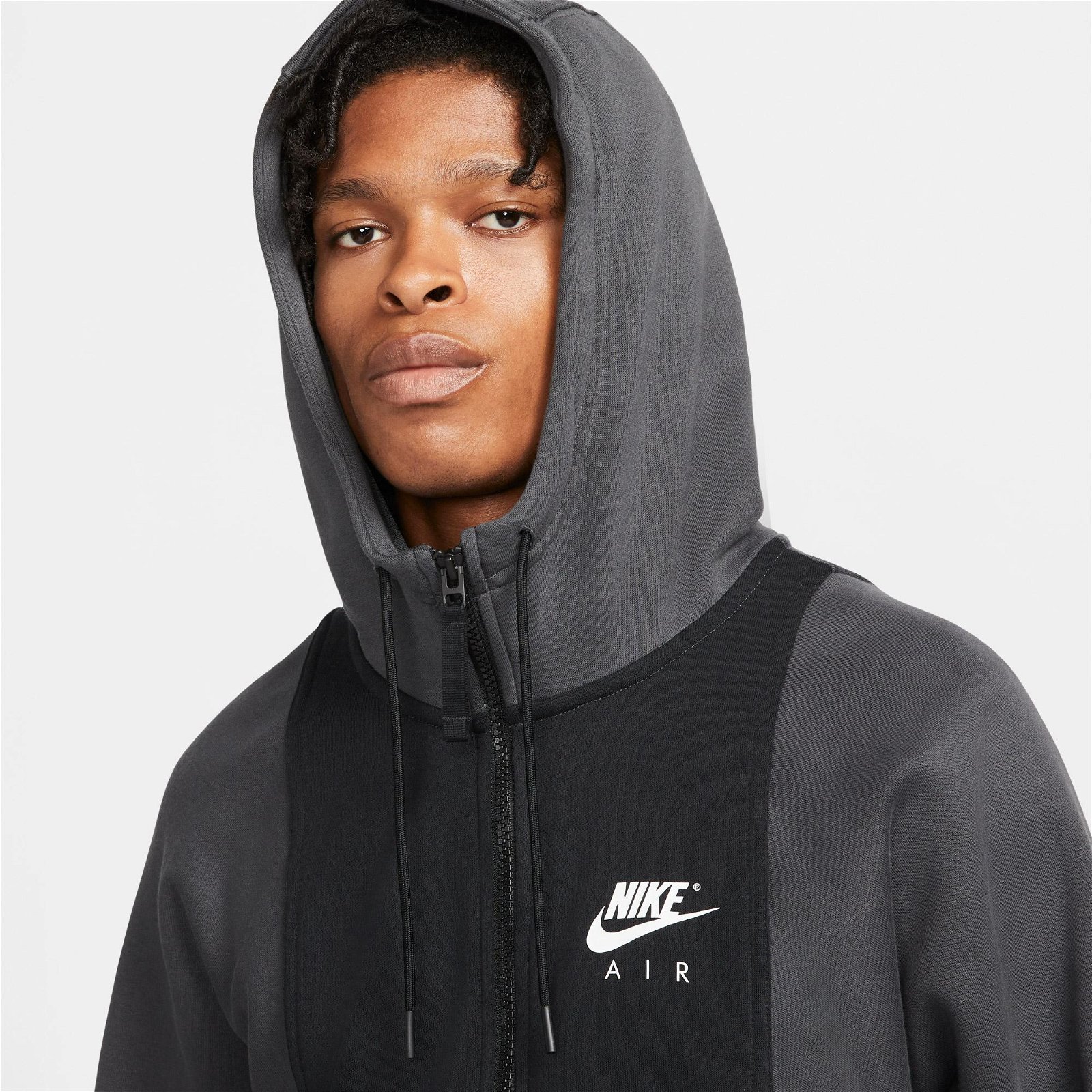 Nike Sportswear Air FZ BB Erkek Siyah Sweatshirt