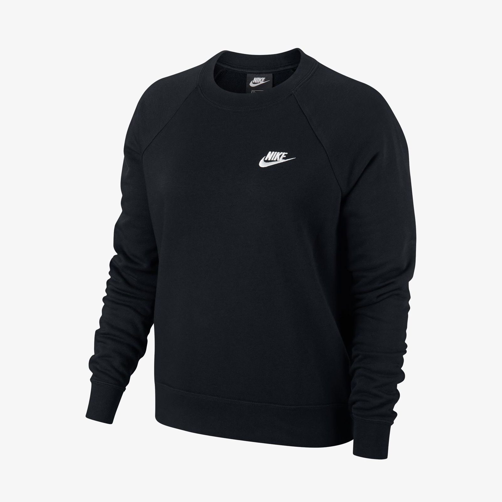 Nike Sportswear Essential Crew Kadın Siyah Uzun Sweatshirt