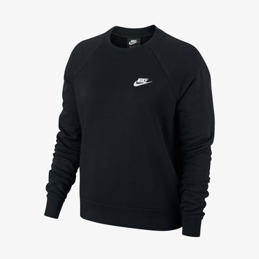  Nike Sportswear Essential Crew Kadın Siyah Uzun Sweatshirt