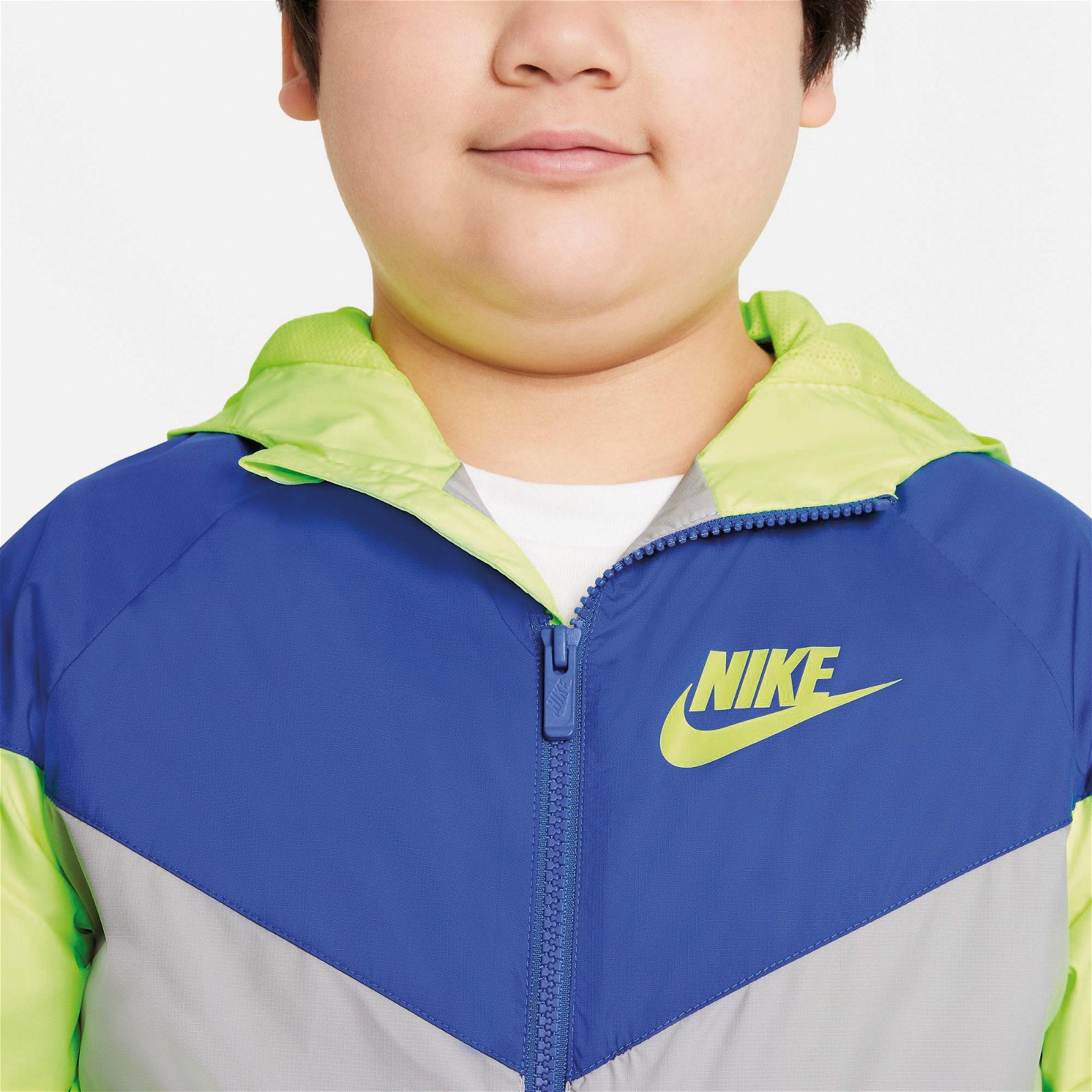 Nike Sportswear Çocuk Mavi Kapüşonlu Yağmurluk