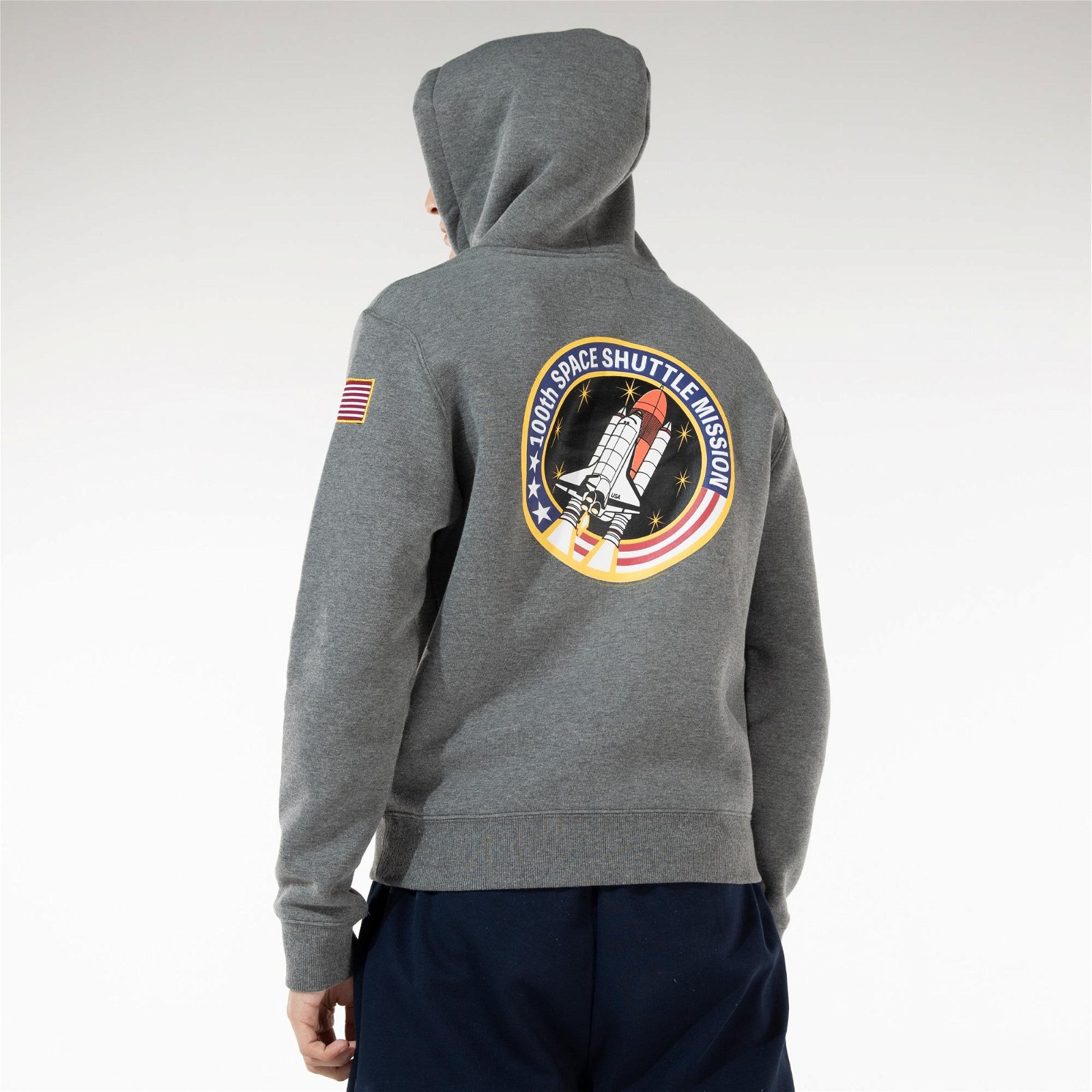 Alpha Industries Space Shuttle Hoodie Unisex Gri Sweatshirt