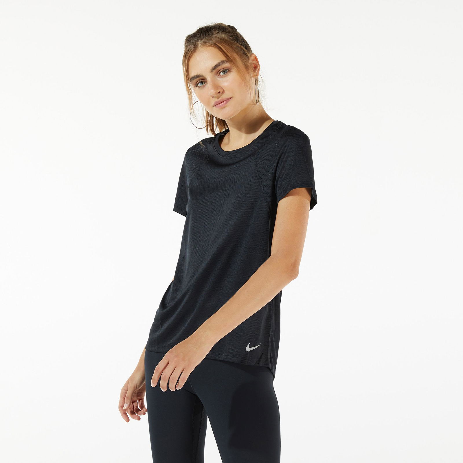 Nike Run Kadın Siyah T-Shirt