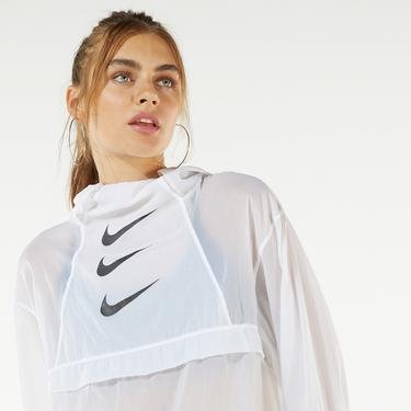  Nike Run Division Pullover Packable Kadın Beyaz Yağmurluk