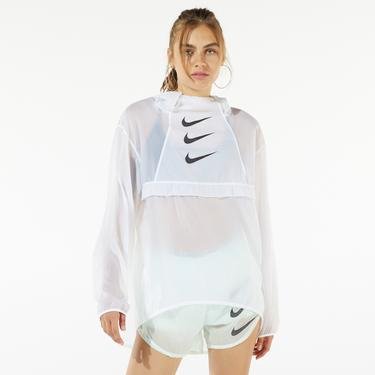  Nike Run Division Pullover Packable Kadın Beyaz Yağmurluk