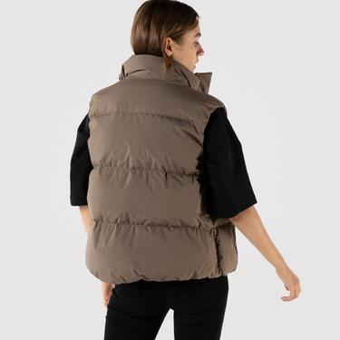  Lacoste Kadın Kahverengi Şişme Yelek