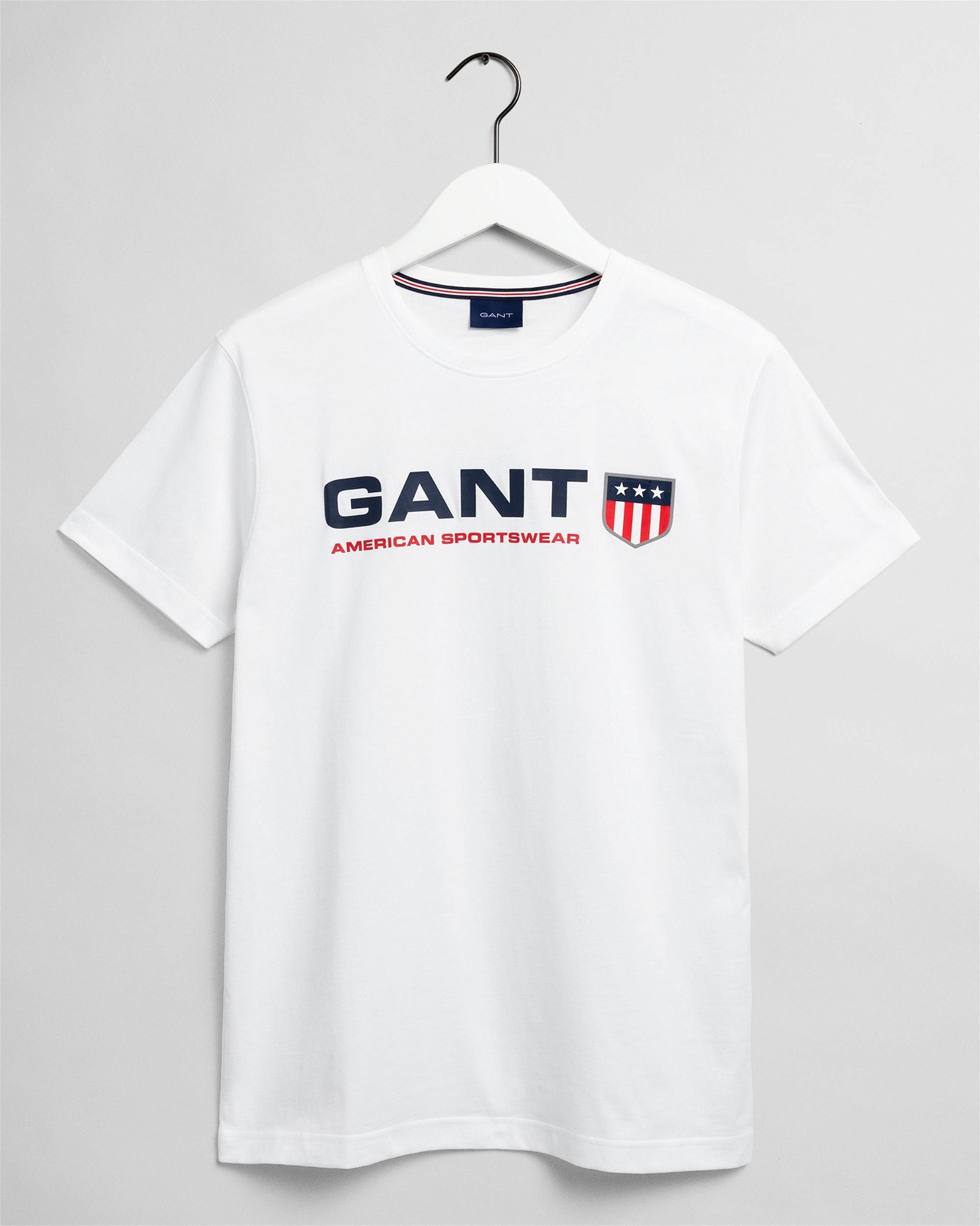 GANT Erkek Beyaz Baskılı Regular Fit T-shirt