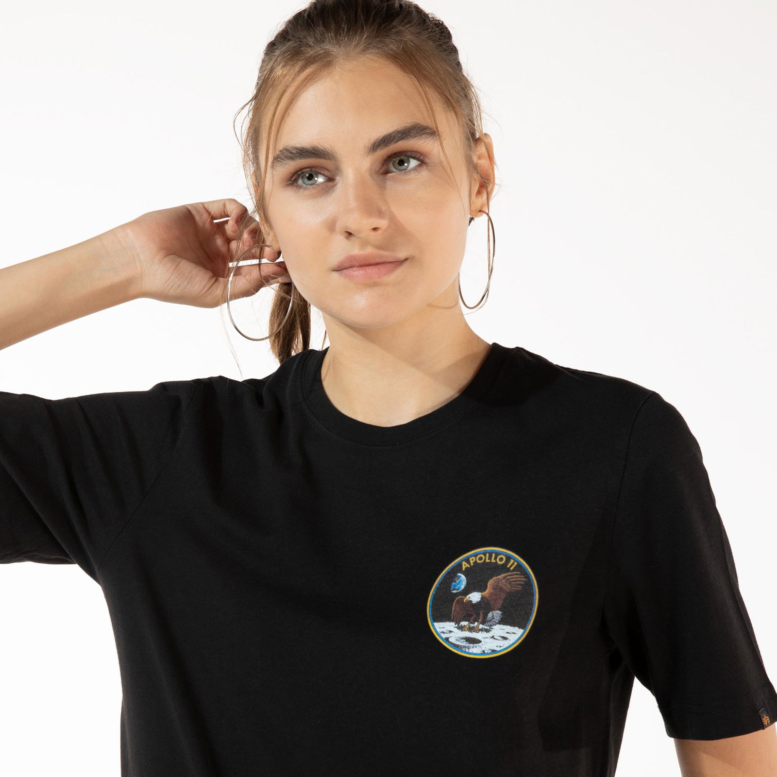 Alpha Industries Apollo Unisex Siyah T-Shirt