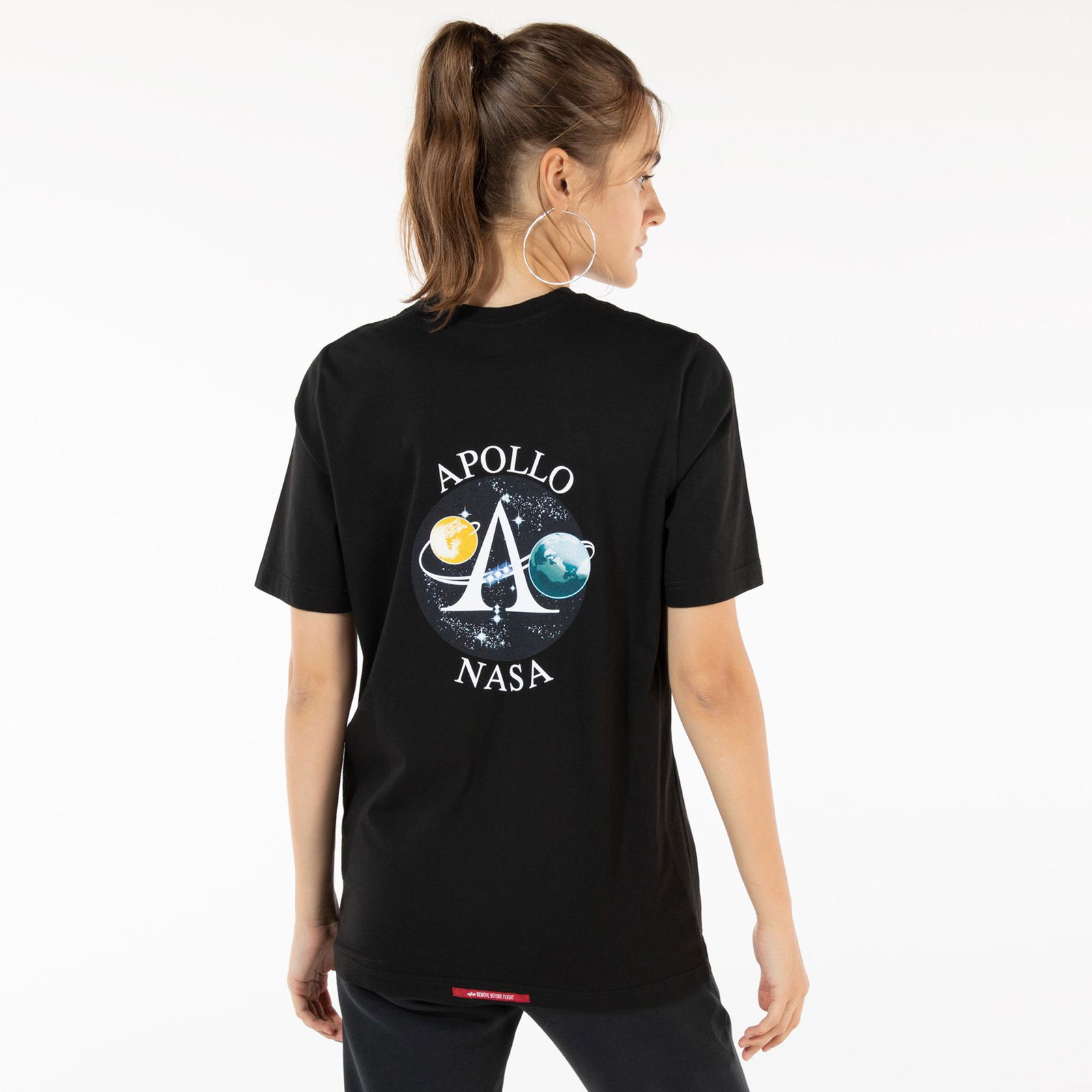 Alpha Industries Apollo Unisex Siyah T-Shirt
