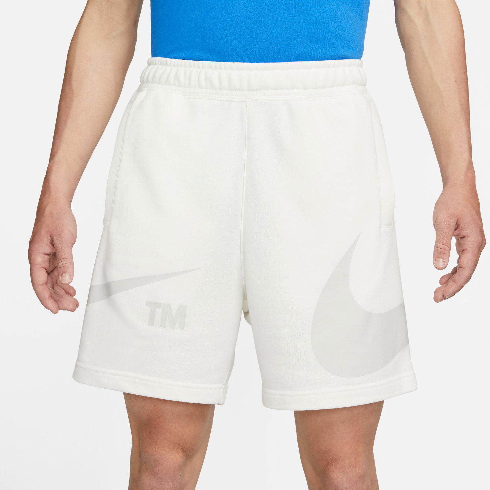 Nike Swoosh French Terry Erkek Beyaz Şort