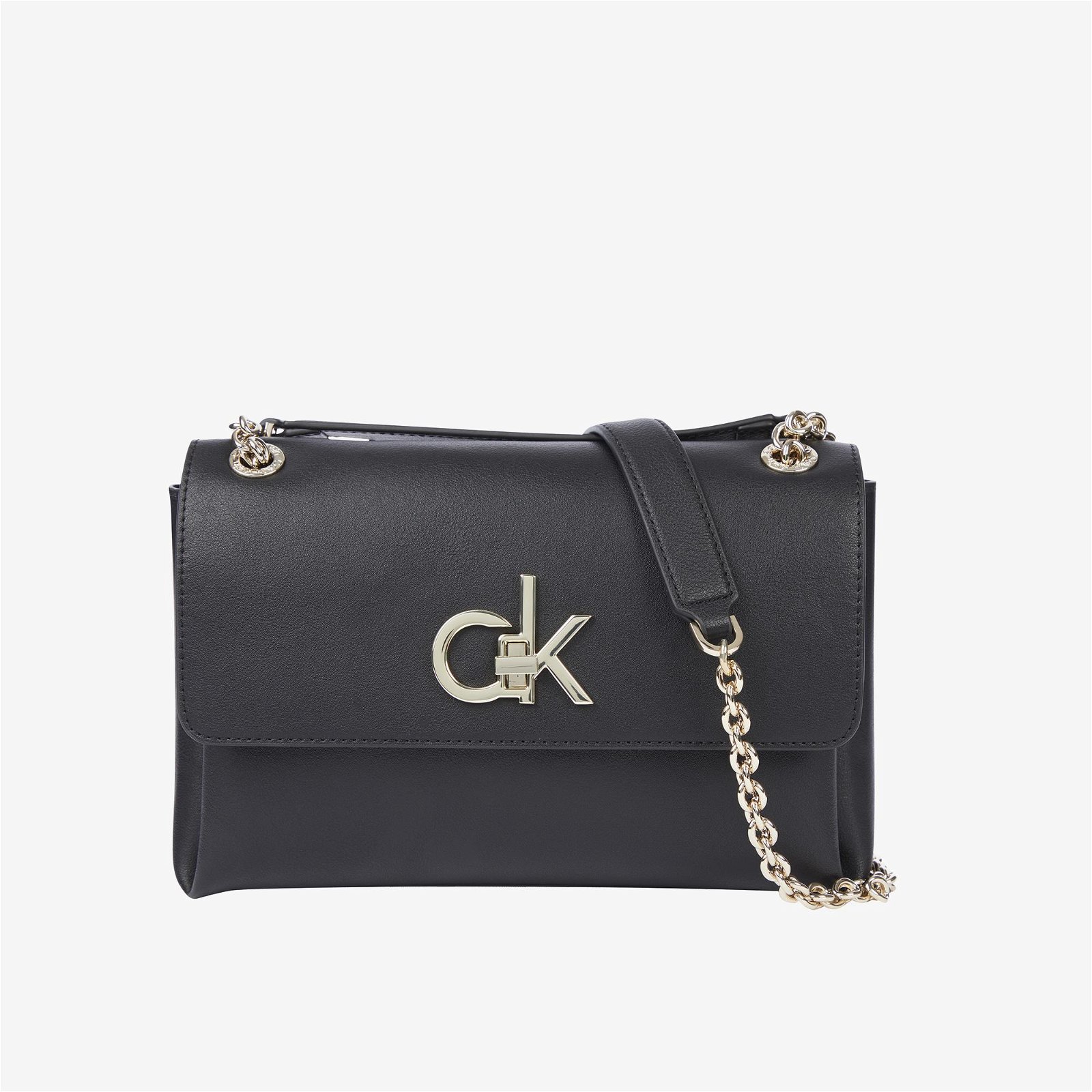 Calvin Klein Re-Lock Kadın Siyah Omuz Çantası