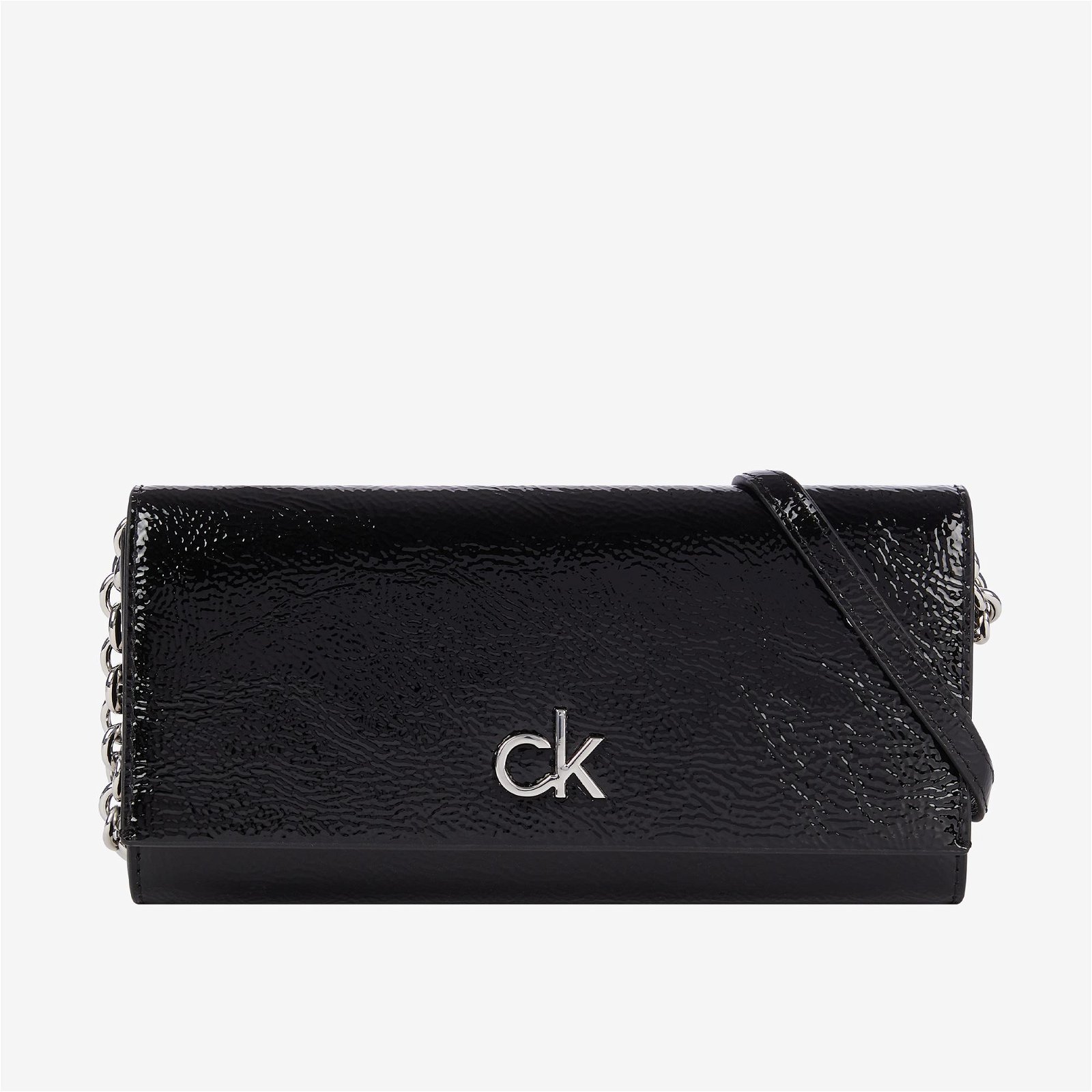 Calvin Klein Re-Lock Zincir Askılı Kadın Siyah Cüzdan