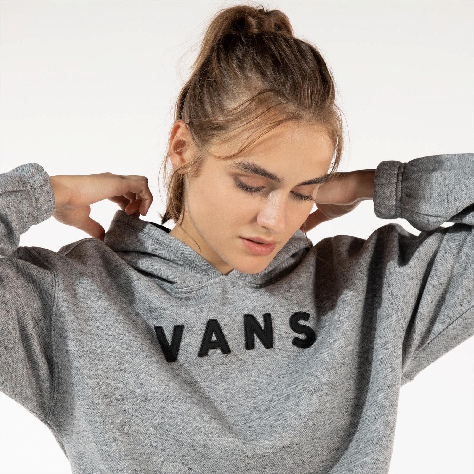 Vans Well Suıted Crop Fleece Kadın Siyah Sweatshirt