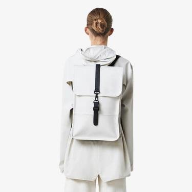  Rains Backpack Mini Off White Unisex Krem Rengi Sırt Çantası