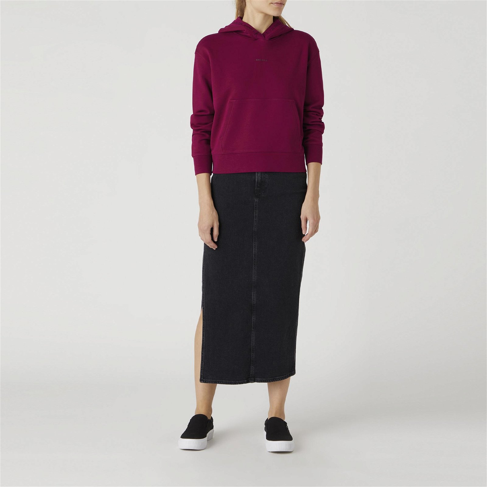 Calvin Klein Jeans Modern Essentials+ Kadın Mor Sweatshirt