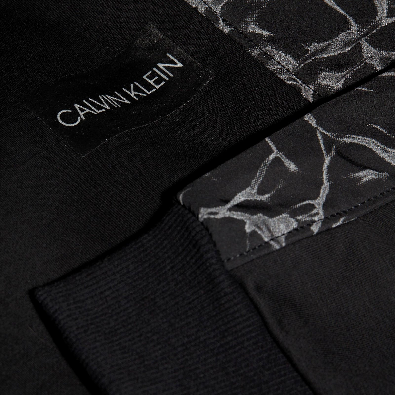 Calvin Klein Şerit Detaylı Erkek Siyah Eşofman Altı