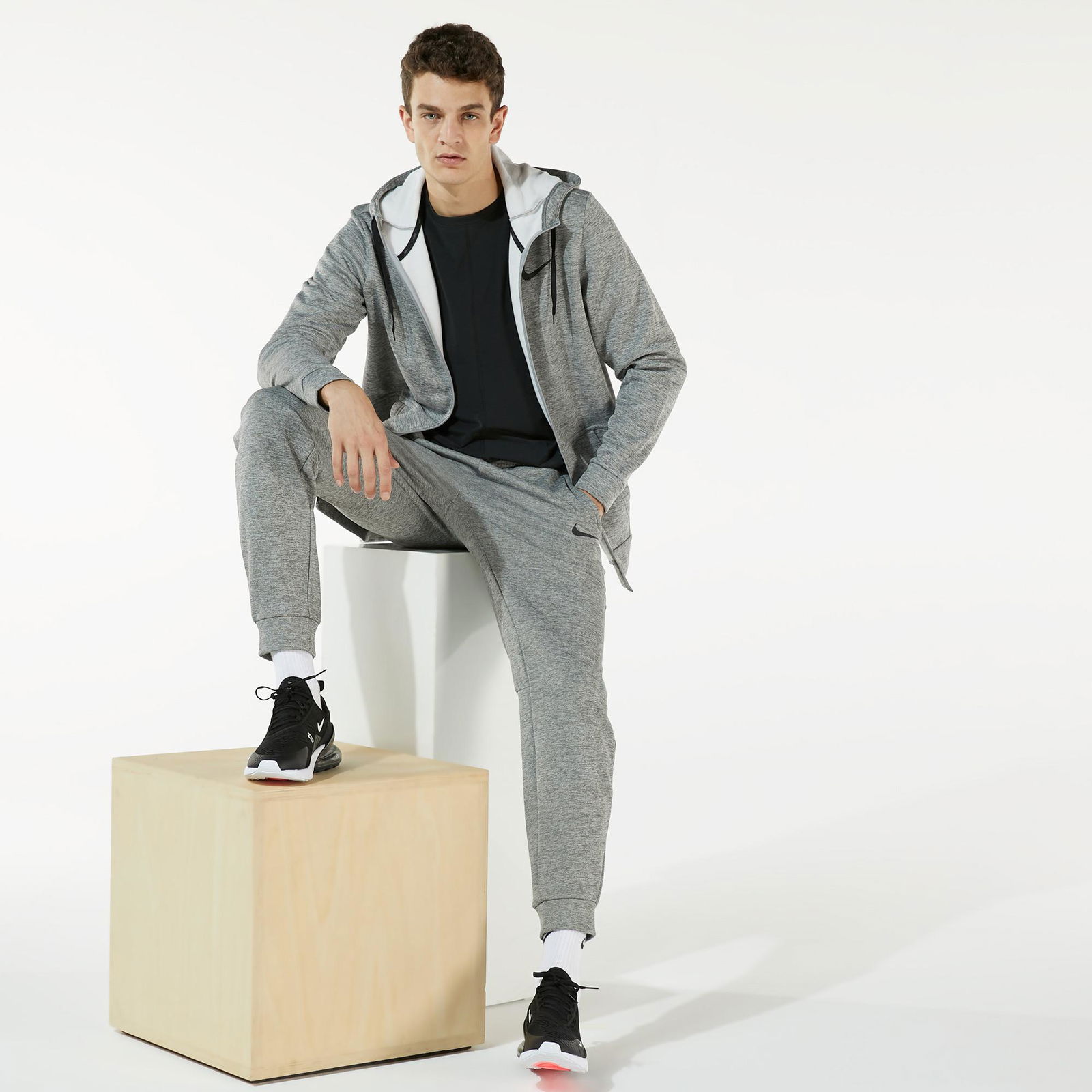 Nike TF HD FZ Erkek Gri Sweatshirt