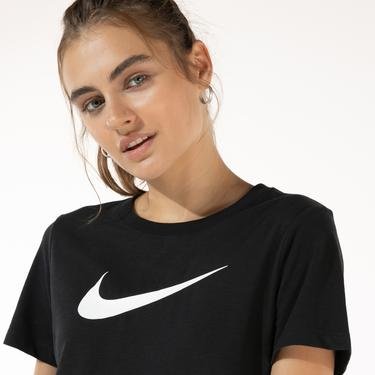  Nike Dry Dfc Crew Kadın Siyah T-Shirt