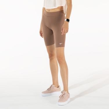  Nike Sportswear Essential MR Biker Kadın Kahverengi Tayt