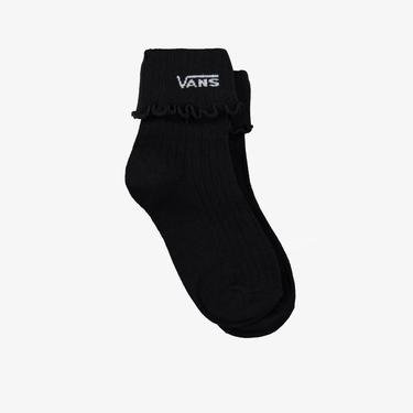  Vans Ruffle Edge 6.5-10 1Pk Kadın Siyah Çorap