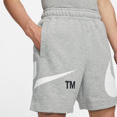  Nike Sportswear Swoosh FT Erkek Gri-Beyaz Şort