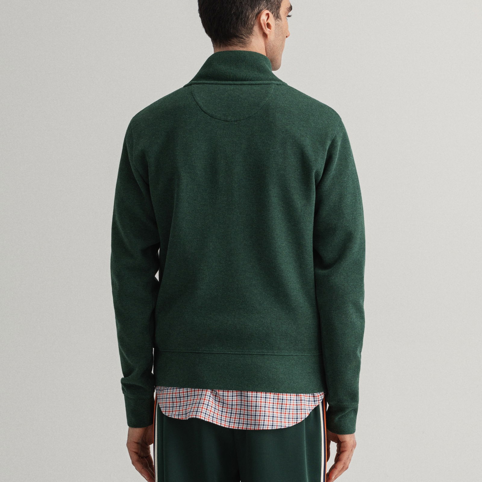 GANT Erkek Yeşil Regular Fit Yarım Fermuarlı Sweatshirt