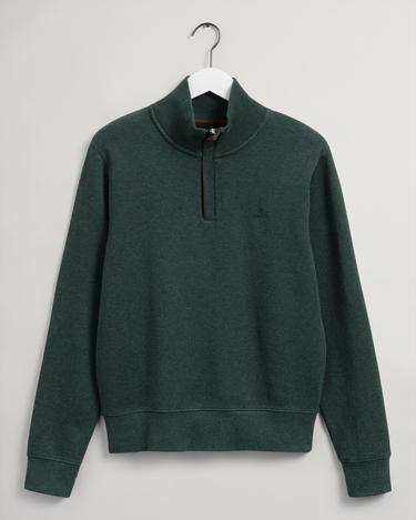  GANT Erkek Yeşil Regular Fit Yarım Fermuarlı Sweatshirt