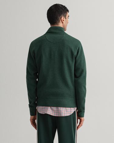  GANT Erkek Yeşil Regular Fit Yarım Fermuarlı Sweatshirt