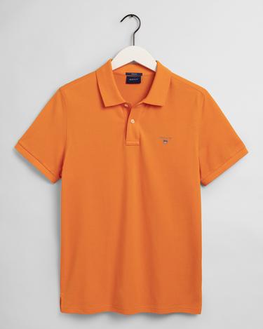  Gant Erkek Turuncu Regular Fit Polo