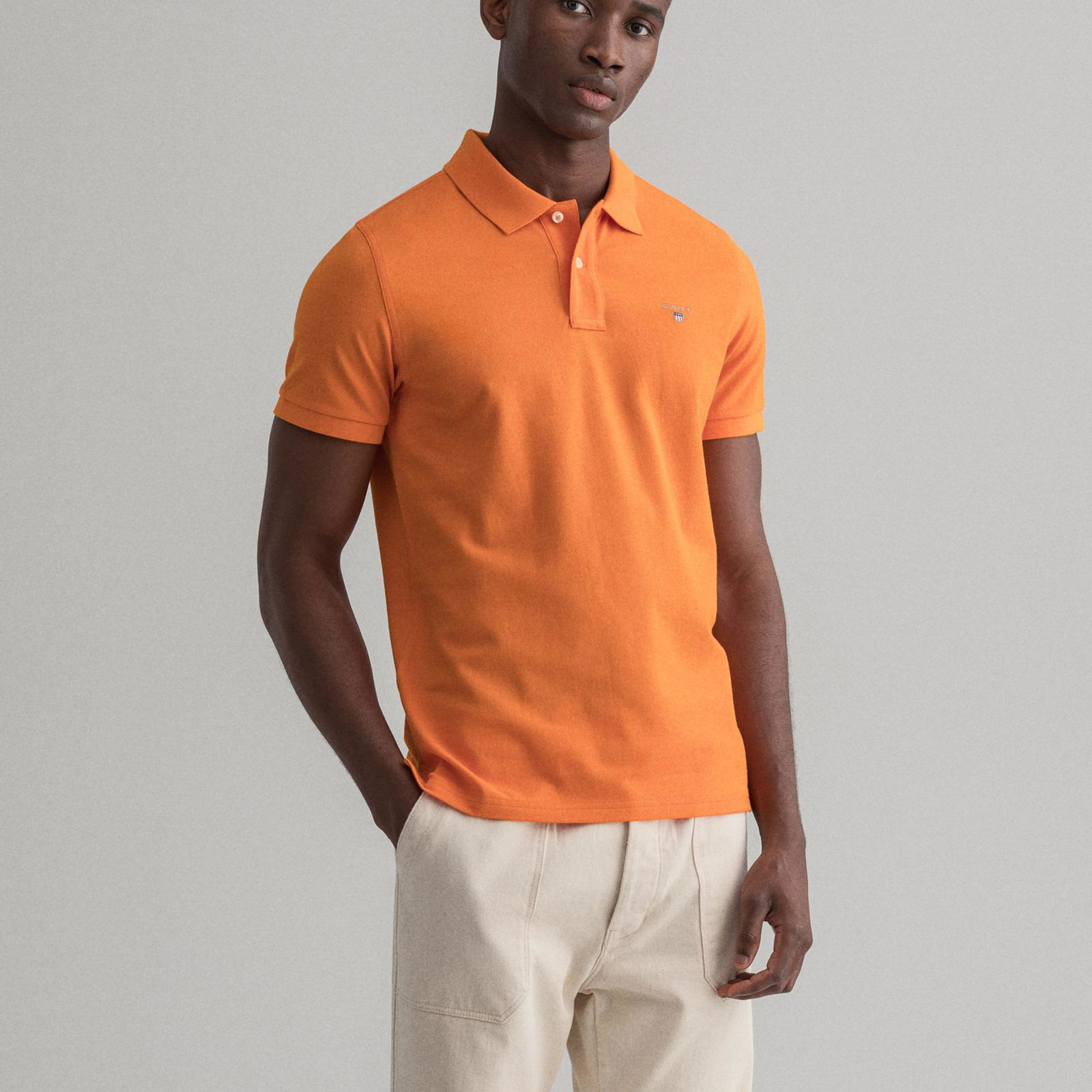 Gant Erkek Turuncu Regular Fit Polo