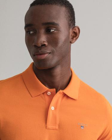  Gant Erkek Turuncu Regular Fit Polo