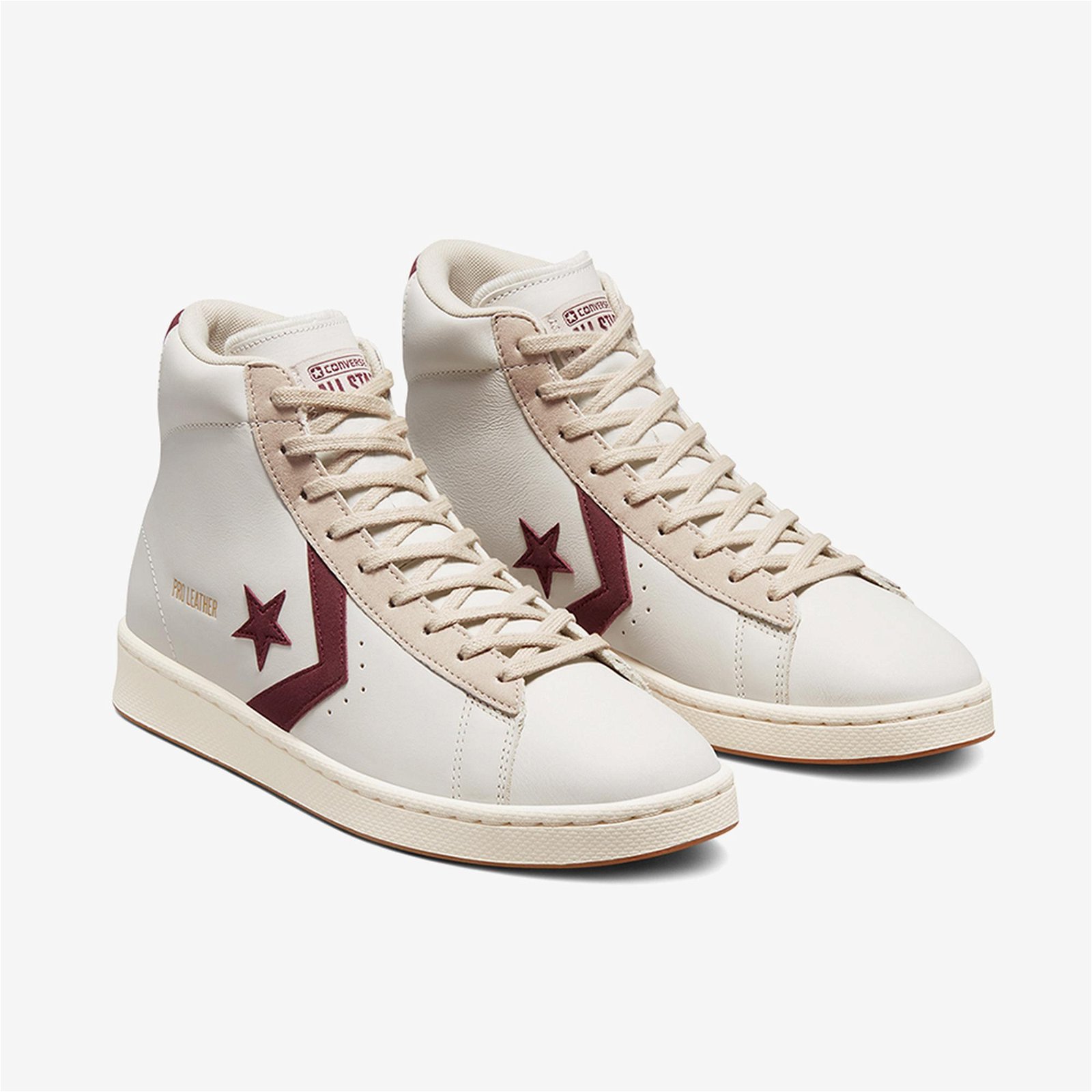 Converse Pro Leather Hi Unisex Beyaz/Bordo Sneaker
