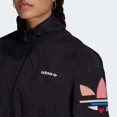  adidas Adicolor Shattered Trefoil Track Kadın Siyah Ceket