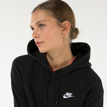  Nike Sportswear Essential PO Kadın Siyah Sweatshirt