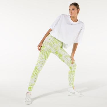  Nike Sportswear Aop Print Kadın Yeşil Tayt