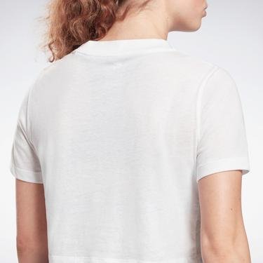  Reebok Identity Kadın Beyaz Crop T-Shirt