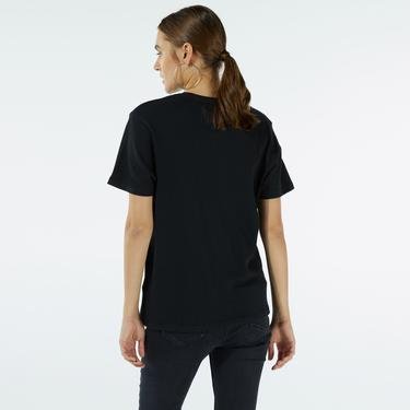  Tommy Jeans Relaxed Multi Flag Kadın Siyah T-Shirt