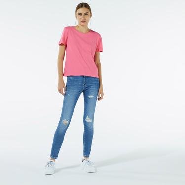  Tommy Jeans Soft Jersey Kadın Pembe T-Shirt