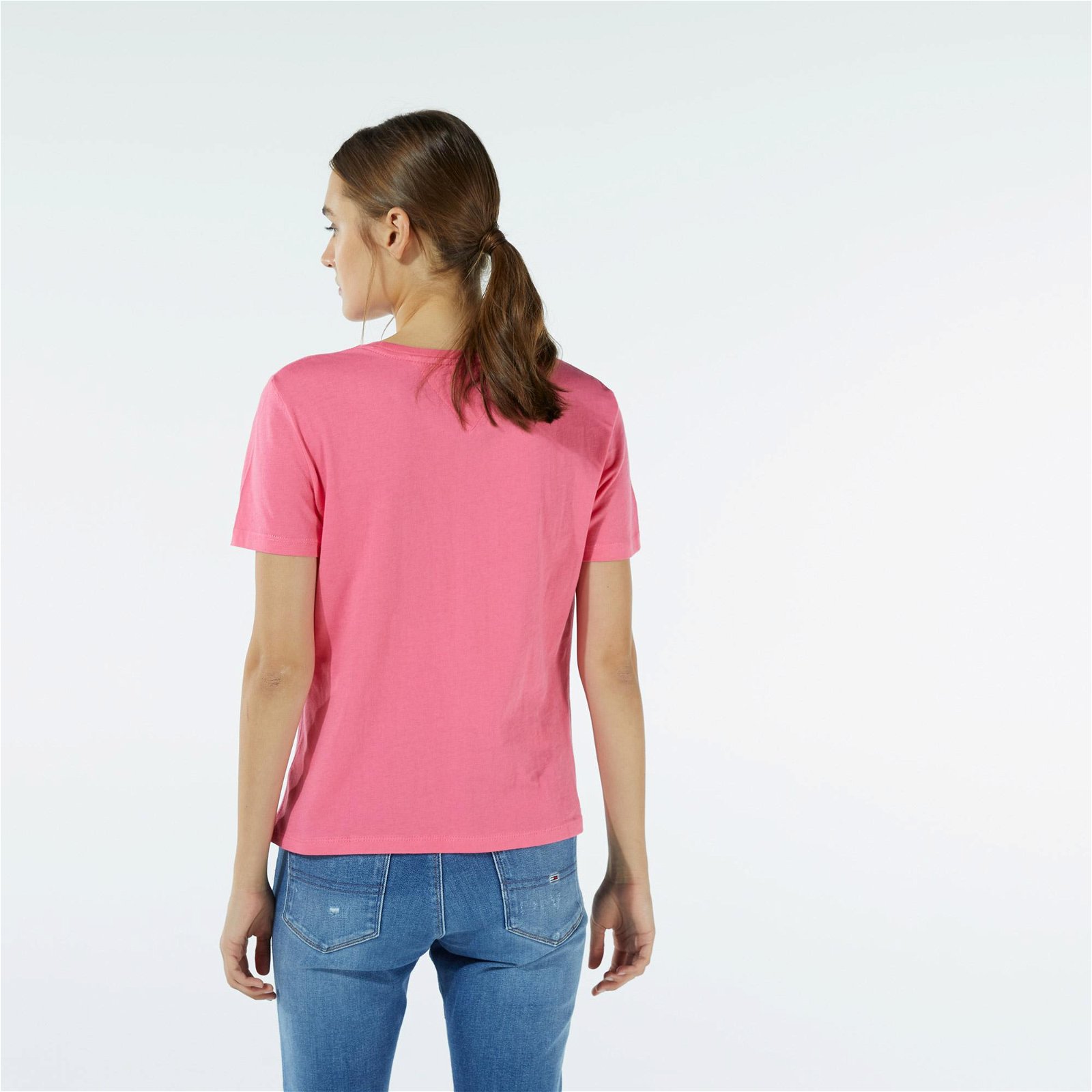 Tommy Jeans Soft Jersey Kadın Pembe T-Shirt