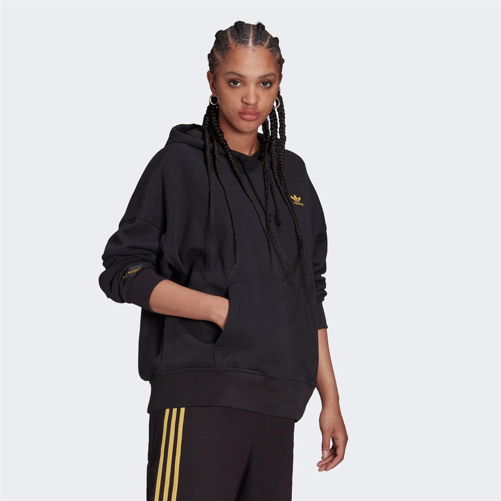 adidas Kadın Siyah-Altın Rengi Sweatshirt
