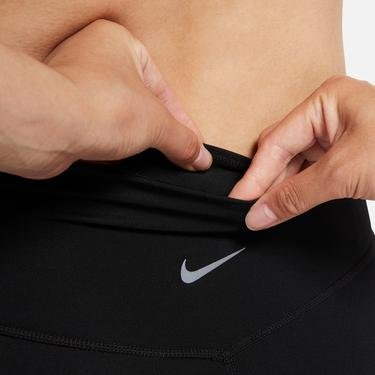  Nike Dri-Fit Swoosh Run 7/8 Büyük Beden Kadın Siyah Tayt