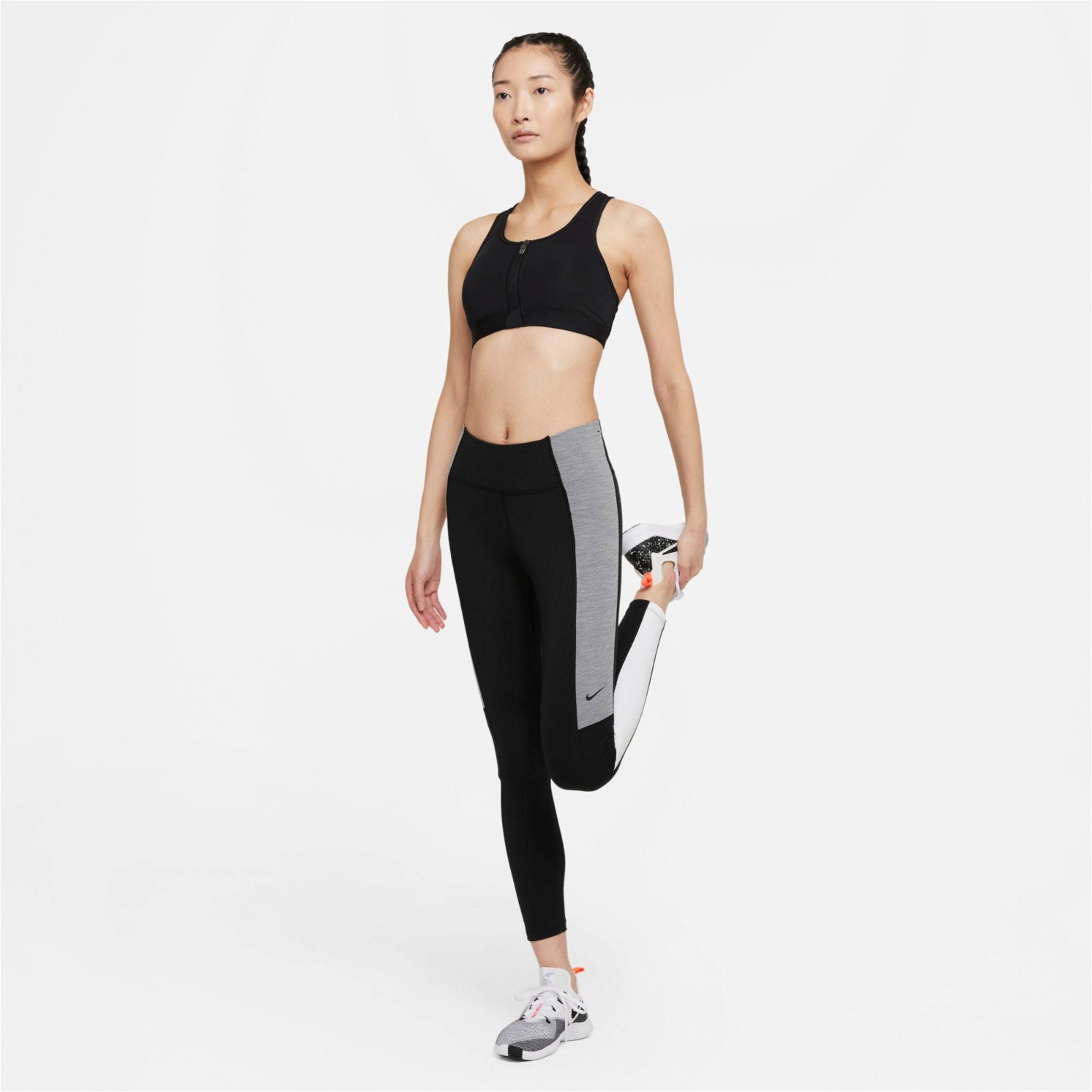 Nike One Dri-Fit Clr MR 7/8 T Büyük Beden Kadın Siyah Tayt