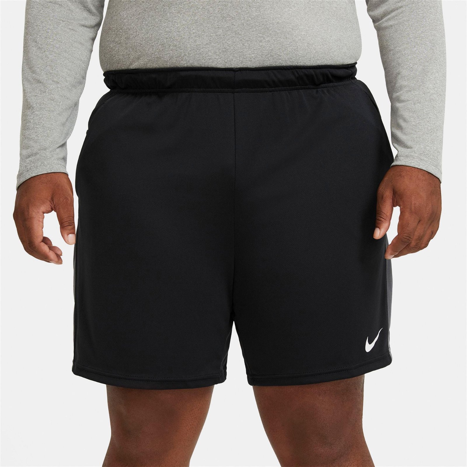 Nike Dri-Fit Knit Train Erkek Siyah Şort