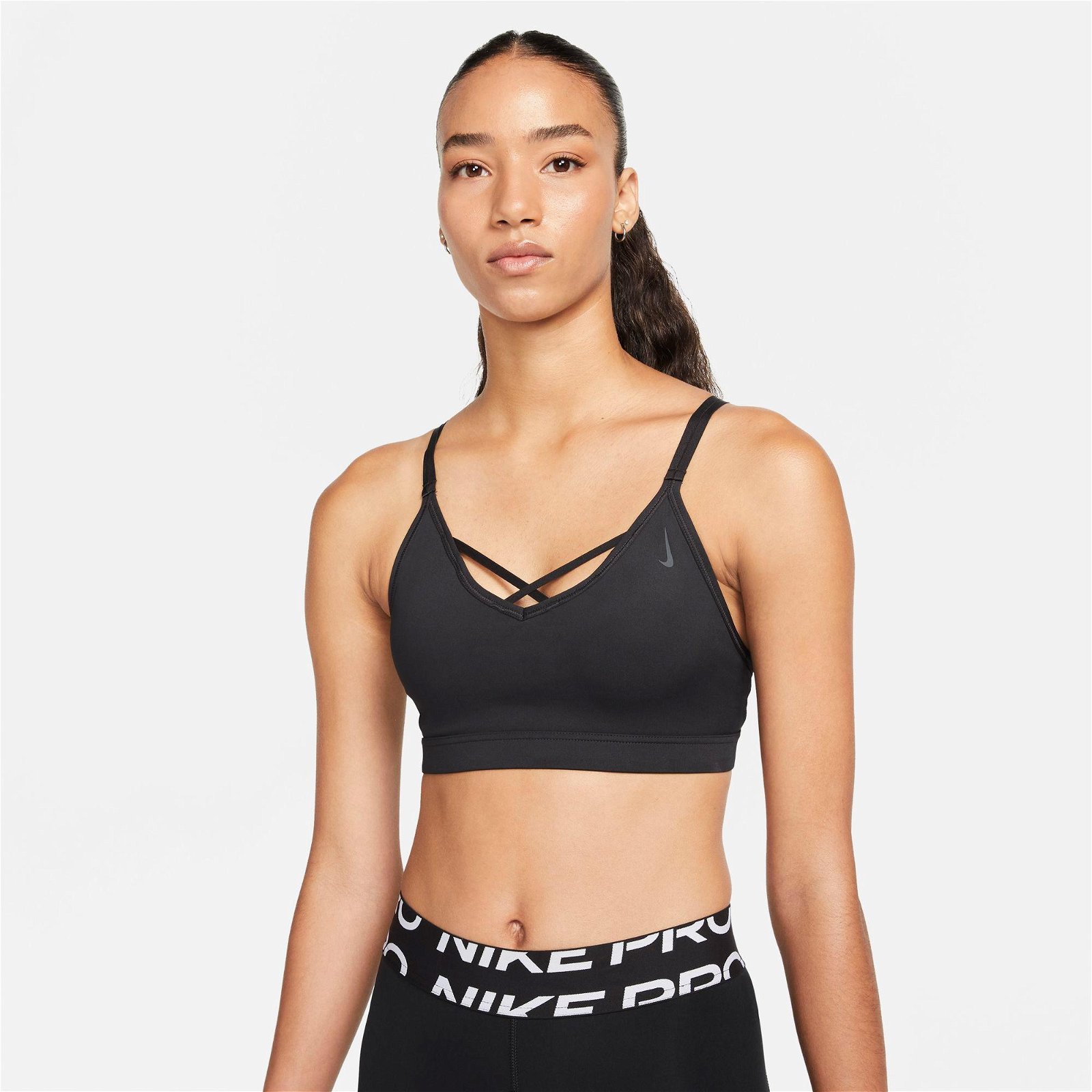 Nike Dri-Fit Indy Strappy Kadın Siyah Bra